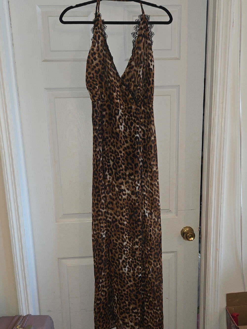 WYLDR Leopard Print Maxi Dress - Brown Black